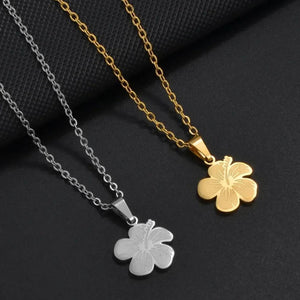 Hawaiian Hibiscus Pendant Necklace