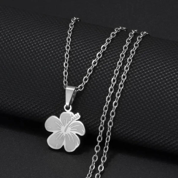 Hawaiian Hibiscus Pendant Necklace