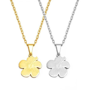 Hawaiian Hibiscus Pendant Necklace