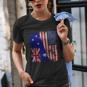 Heard Island and McDonald Islands USA Flag T-Shirt