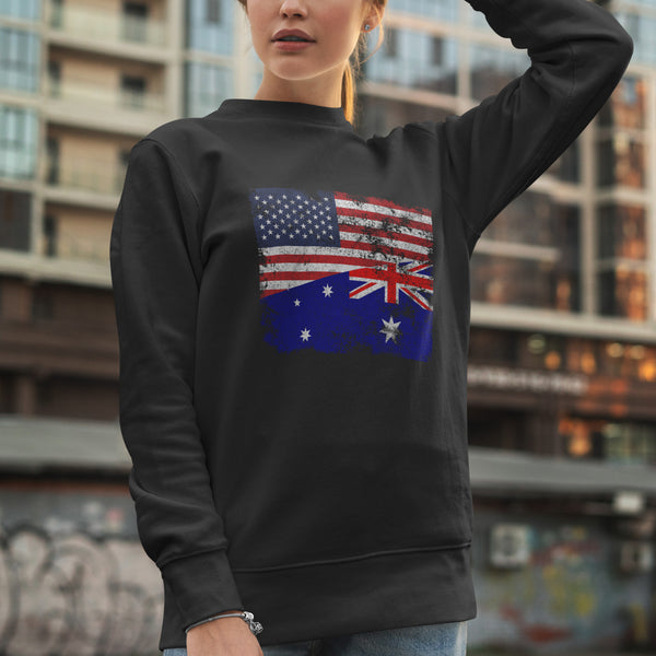 Heard Island and McDonald Islands USA Flag Sweatshirt