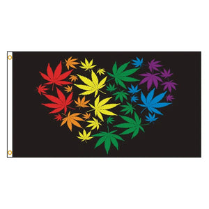 Heart Pride Flag - 90x150cm(3x5ft) - 60x90cm(2x3ft) - LGBTQIA2S+