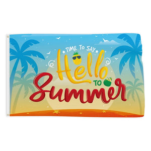 Hello Summer Flags - 90x150cm(3x5ft) - 60x90cm(2x3ft)