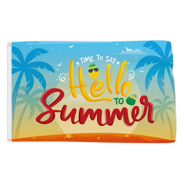 Hello Summer Flags - 90x150cm(3x5ft) - 60x90cm(2x3ft)