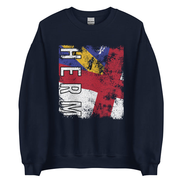 Herm Flag - Distressed Flag Sweatshirt