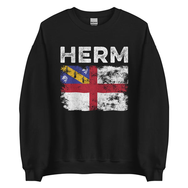 Herm Flag Distressed - Herm Flag Sweatshirt