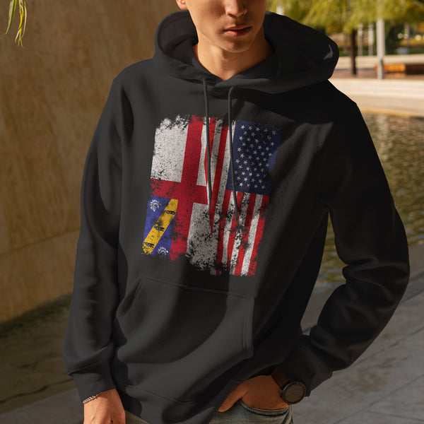Herm USA Flag - Half American Hoodie