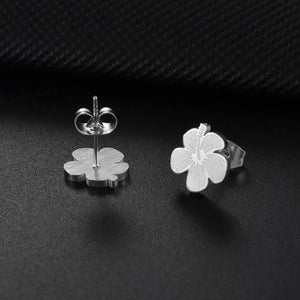 Hibiscus Flower Stud Earrings