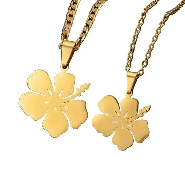 Hibiscus Flower Pendant Necklace