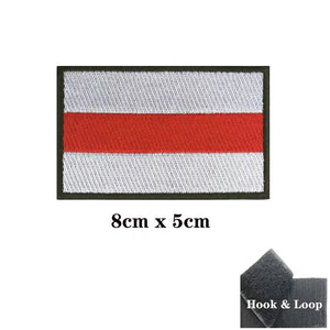 Historic Russia & Belarus Flag Patches - Iron On/Hook & Loop Patch