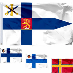 Historical Flags of Finland - Finnish Navy Flags - 90x150cm(3x5ft) - 60x90cm(2x3ft)