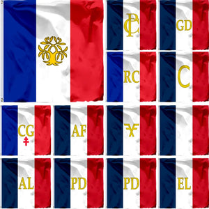 Historical Flags of France - 150x150cm(5x5ft) - 90x90cm(3x3ft)
