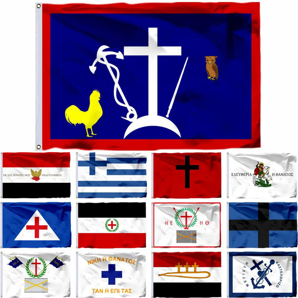Historical Flags of Greece - 90x150cm(3x5ft) - 60x90cm(2x3ft)