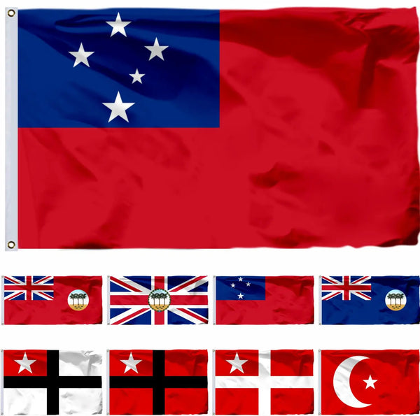 Historical Flags of Samoa - 90x150cm(3x5ft) - 60x90cm(2x3ft)