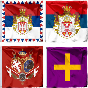 Historical Flags of Serbia - 150x150cm(5x5ft) - 90x90cm(3x3ft)