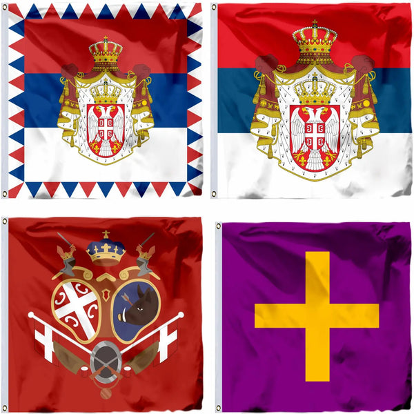 Historical Flags of Serbia - 150x150cm(5x5ft) - 90x90cm(3x3ft)