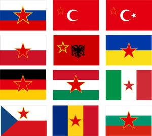 Historical Flags of Slovenia - National Minority Community Flags - 90x150cm(3x5ft)