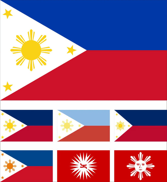 Historical Flags of the Philippines - 90x150cm(3x5ft) - 60x90cm(2x3ft)