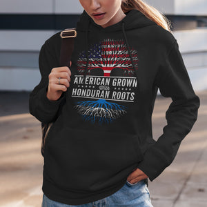 American Grown Honduran Roots Flag Hoodie