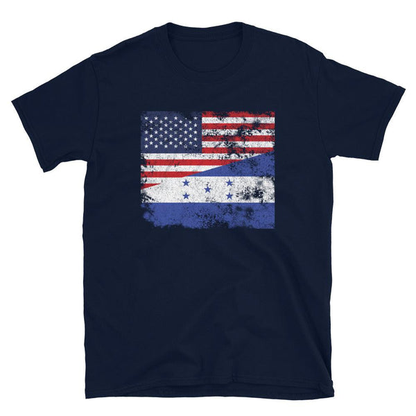 Honduras 1949-2022 USA Flag T-Shirt