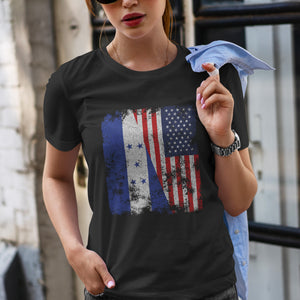 Honduras 1949-2022 USA Flag T-Shirt