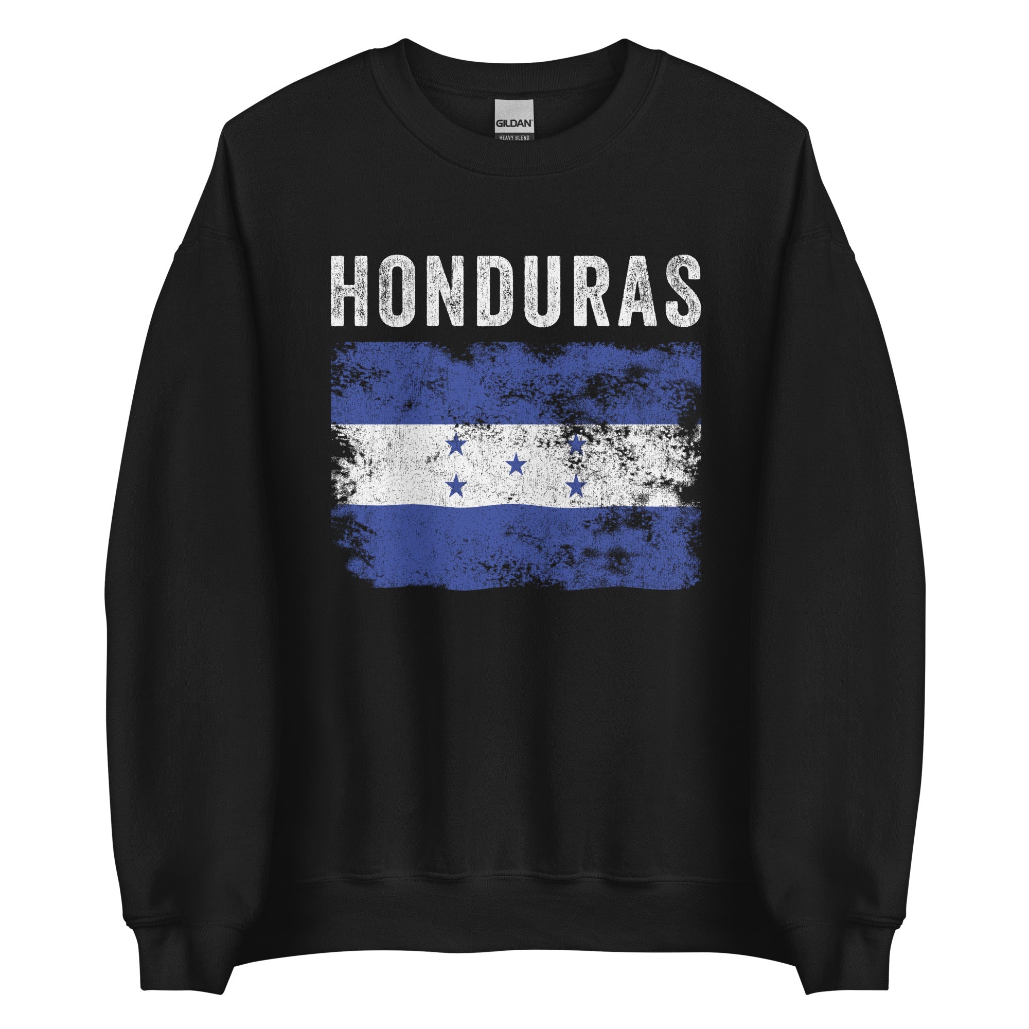 Honduras Flag Distressed - Honduran Flag Sweatshirt