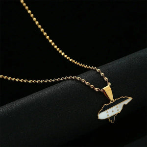 Honduras Flag Map Necklace