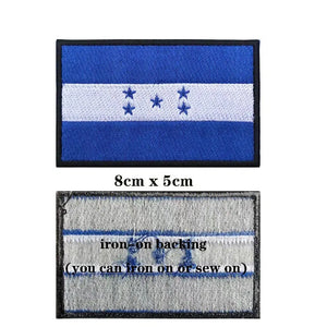 Honduras Flag Patch - Iron On/Hook & Loop Patch