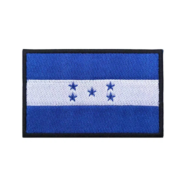 Honduras Flag Patch - Iron On/Hook & Loop Patch