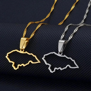 Honduras Map Necklace