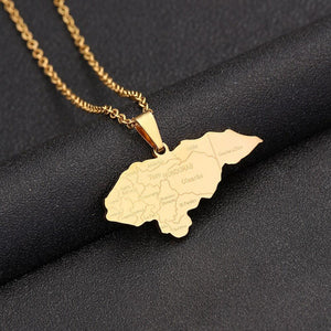 Honduras Map Necklace