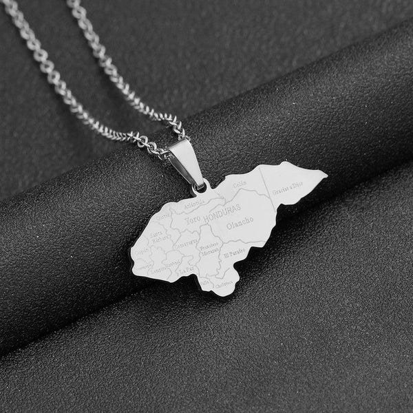 Honduras Map Necklace