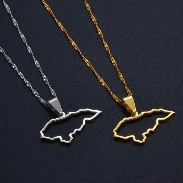 Honduras Map Necklace