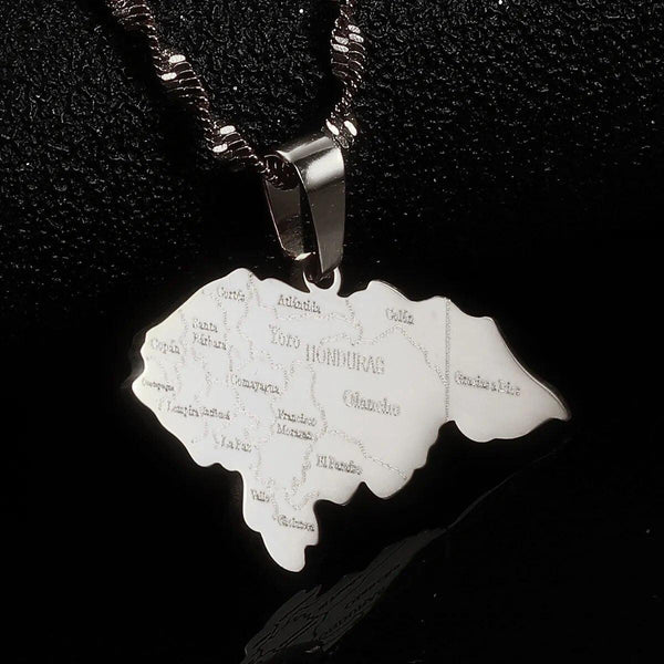 Honduras Map Necklace