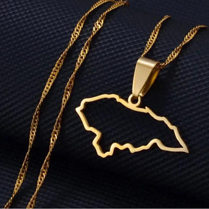 Honduras Map Necklace