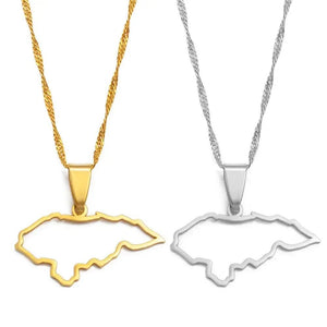 Honduras Map Necklace