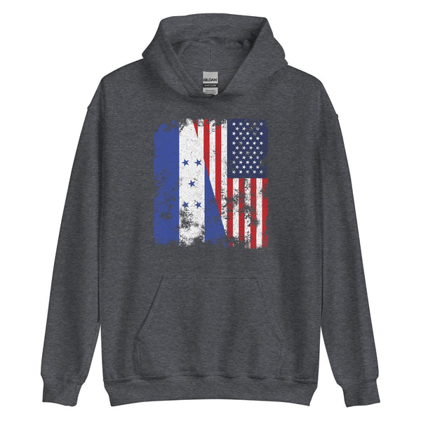 Honduras USA Flag - Half American Hoodie