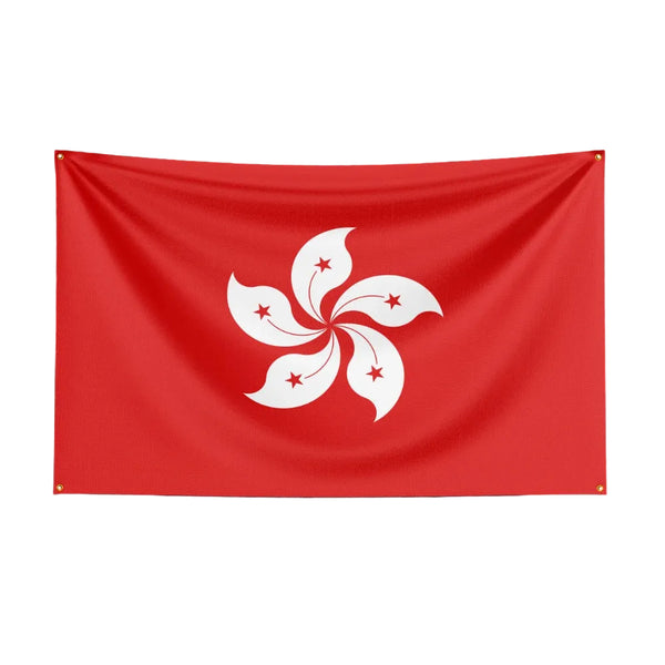 Hong Kong Flag - 90x150cm(3x5ft) - 60x90cm(2x3ft)