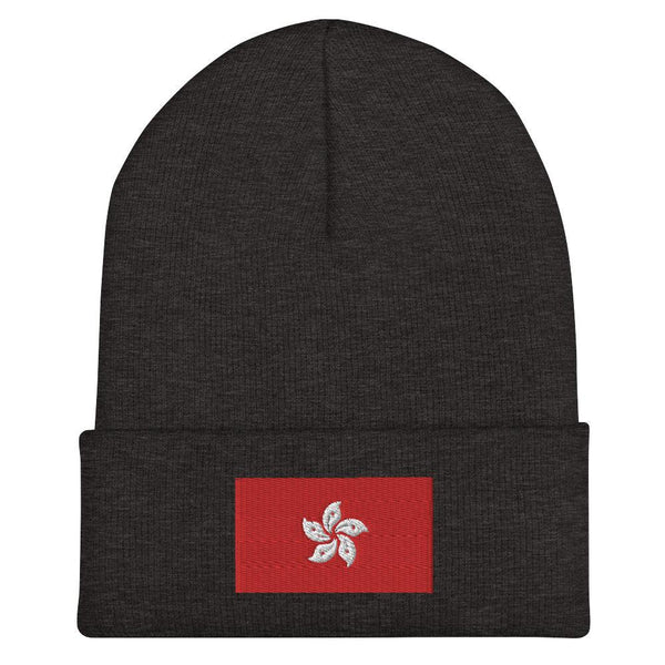 Hong Kong Flag Beanie - Embroidered Winter Hat