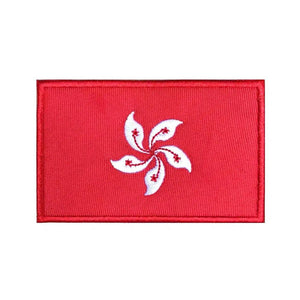 Hong Kong Flag Patch - Iron On/Hook & Loop Patch