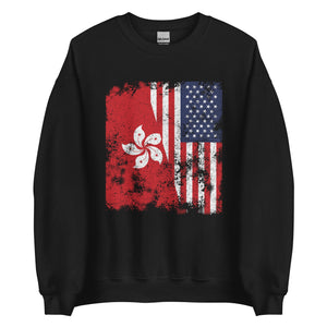 Hong Kong USA Flag - Half American Sweatshirt