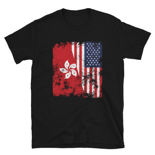 Hong Kong USA Flag - Half American T-Shirt