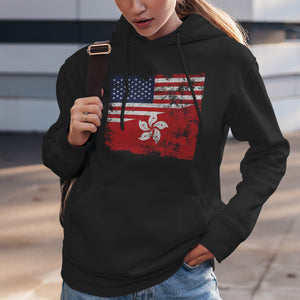 Hong Kong USA Flag Hoodie