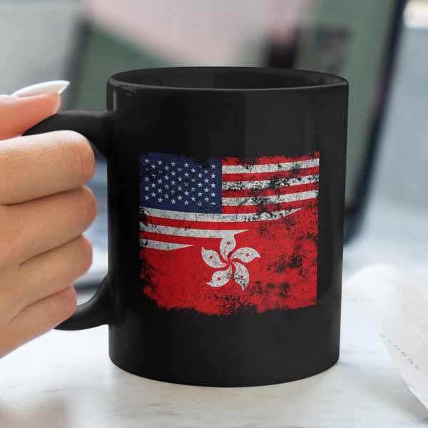 Hong Kong USA Flag Mug