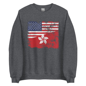 Hong Kong USA Flag Sweatshirt