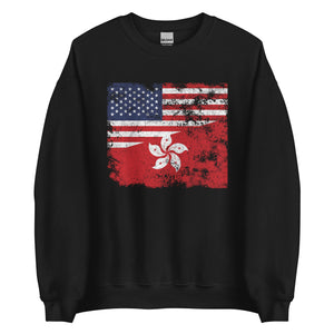 Hong Kong USA Flag Sweatshirt