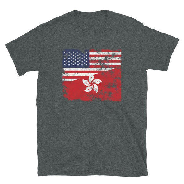 Hong Kong USA Flag T-Shirt