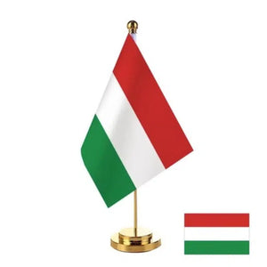 Hungary Desk Flag - Small Office Table Flag