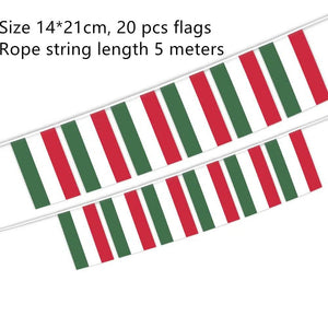 Hungary Flag Bunting Banner - 20Pcs