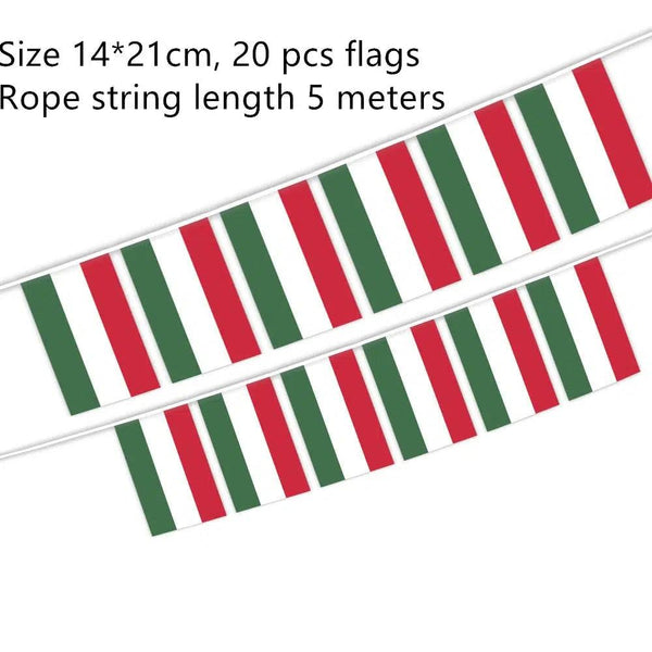 Hungary Flag Bunting Banner - 20Pcs